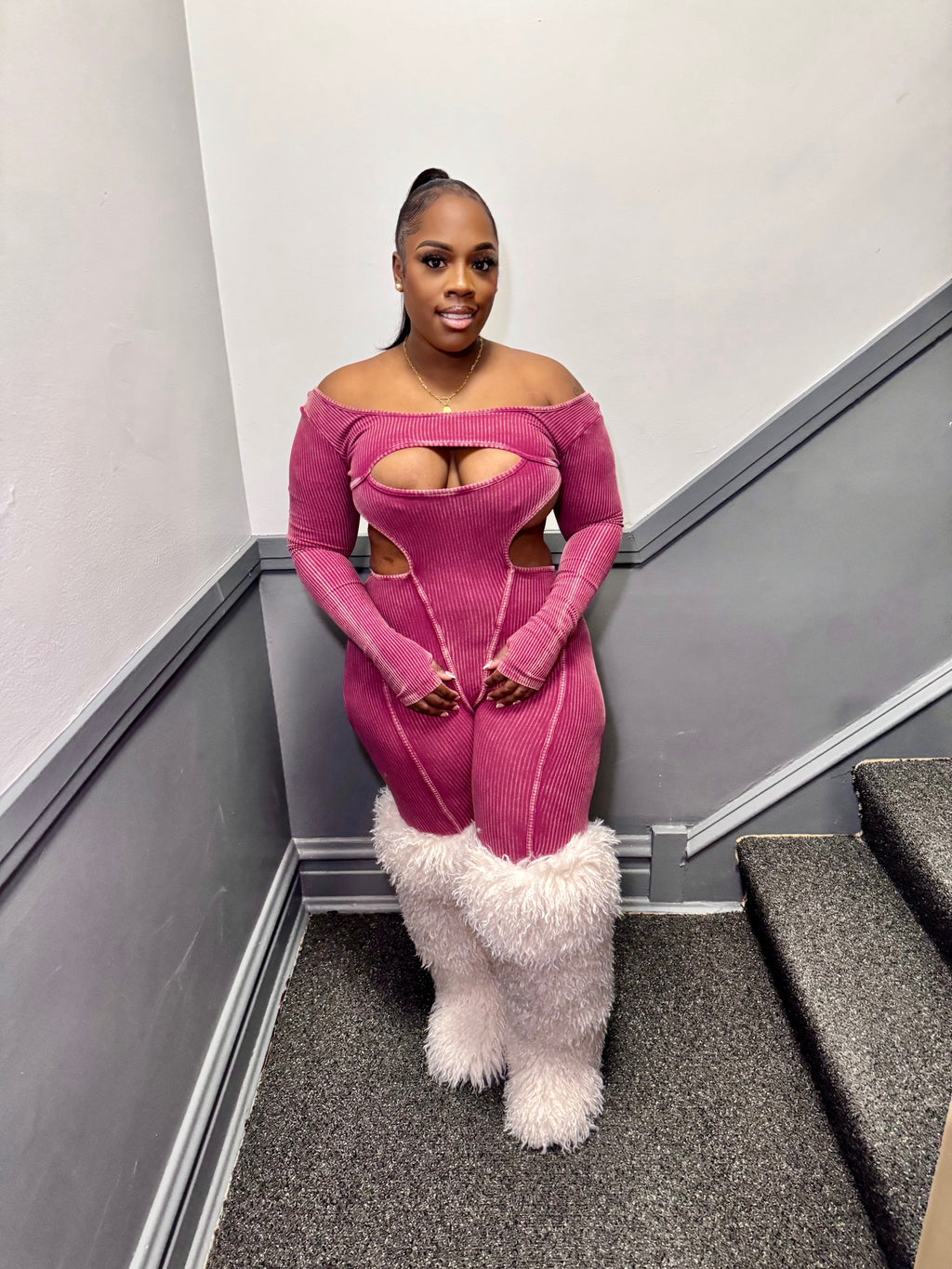 Cut out Mineral Jumpsuit