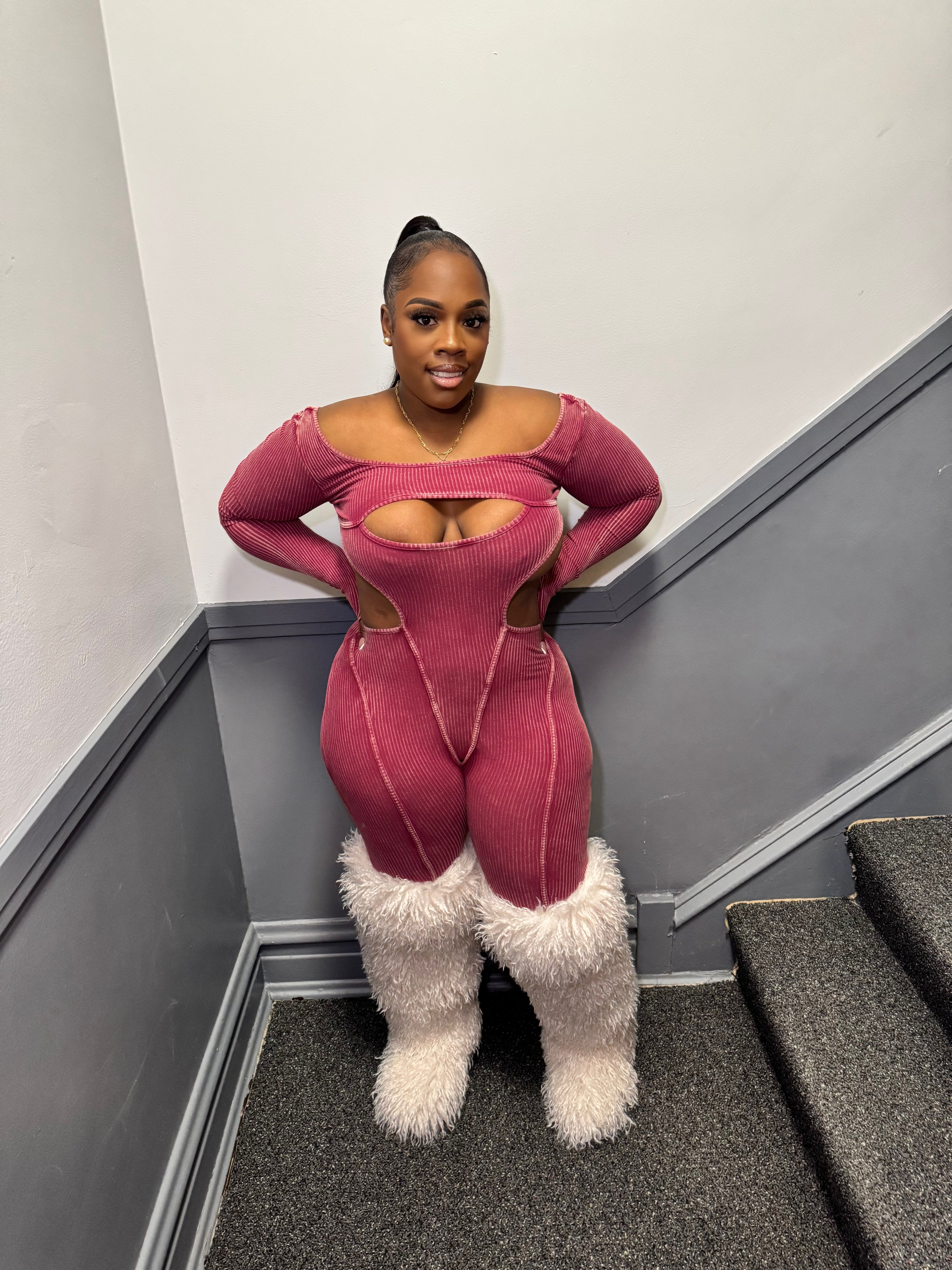 Cut out Mineral Jumpsuit