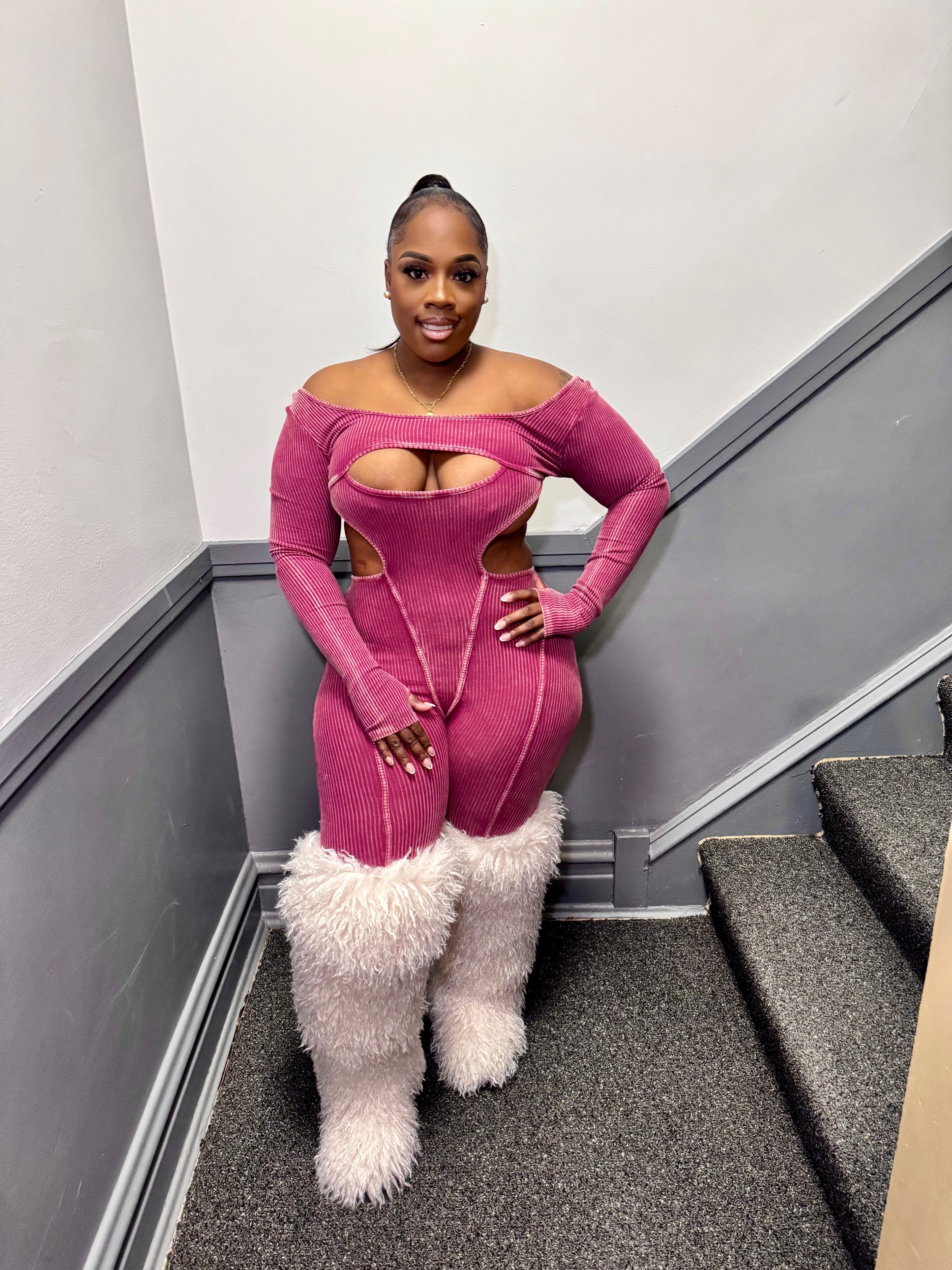 Cut out Mineral Jumpsuit